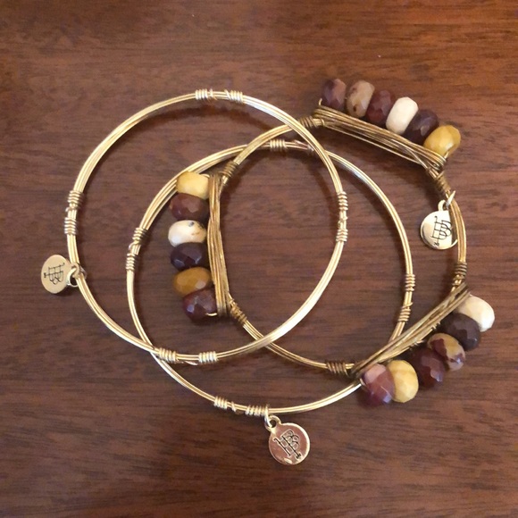 2. Bourbon & Bowties gold tone bangle bracelets - Picture 15 of 16